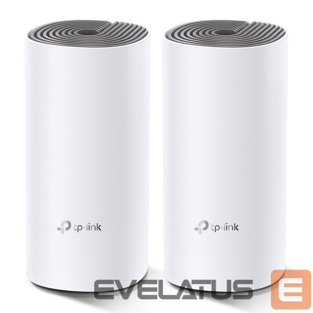 Routers TP-Link C1200 Whole Home Mesh Wi-Fi System Deco E4 (2-pack) 802.11ac, 867+300 Mbit/s, 10/100 Mbit/s, Ethernet LAN (RJ-45) ports 2, Mesh Support Yes, MU-MiMO Yes, Antenna type 2xInternal