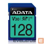 Memory cards ADATA  Premier Pro UHS-I SDXC, 128 GB, Flash memory class 10, U3, V30, 85 MB/s, 100 MB/s