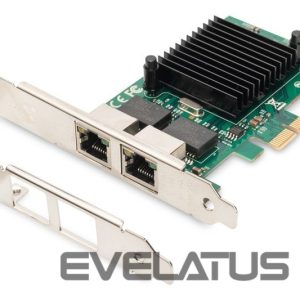 Cable Digitus  Gigabit Ethernet PCI Express Card, 2-port 32-bit, low profile bracket, Intel chipset DN-10132 