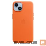Back panel cover Apple - iPhone 14 Leather Case with MagSafe Orange