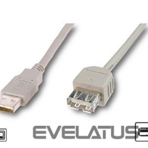 Cable Logilink  USB 2.0 extensio cable, USB A female, USB A male, 3 m, Grey