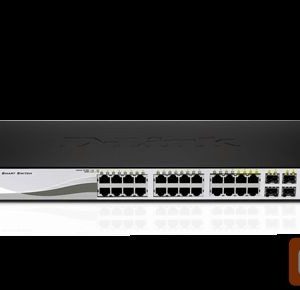 Server - Other Accessories D-link  DGS-1210-20, Gigabit Smart Switch with 16 10/100/1000Base-T ports and 4 Gigabit MiniGBIC (SFP) ports, 802.3x Flow Control, 802.3ad Link Aggregation, 802.1Q VLAN, 802.1p Priority Queues, Port mirroring,, Jumbo Frame support, 802.1D STP, ACL, LLDP, Cable Diagnostics, Auto Surveillance VLAN, Auto Voice VLAN, 