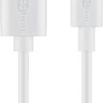 Cable Goobay  Micro USB charging and sync cable 43837 White, USB 2.0 micro male (type B), USB 2.0 male (type A) 