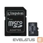 Memory cards Kingston  UHS-I 8 GB, microSDHC/SDXC Industrial Card, Flash memory class Class 10, UHS-I, U3, V30, A1, SD Adapter