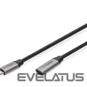 Cable Digitus  USB-C/M to USB-C/F Extension Cable 	DB-300230-010-S USB-C jack, USB C, plug, Black, 1 m 