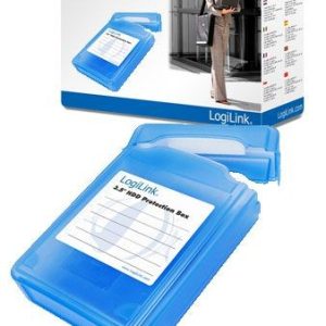 Hard drive case Logilink  3,5" HDD protection box for 1 HDD, blue 