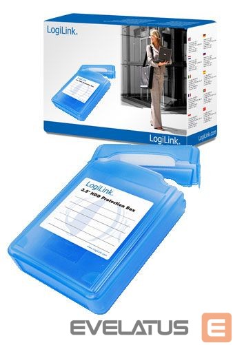 Hard drive case Logilink 3,5" HDD protection box for 1 HDD, blue