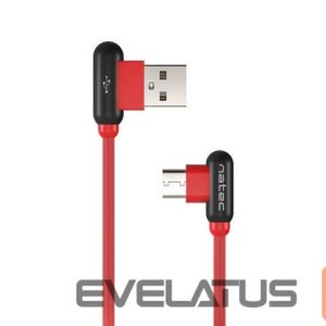 Cable Natec  Prati, Angled USB Type C to Type A Cable 1m, Red 