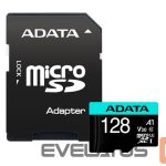 Memory cards ADATA  Premier Pro UHS-I U3 128 GB, micro SDXC, Flash memory class 10, with Adapter 