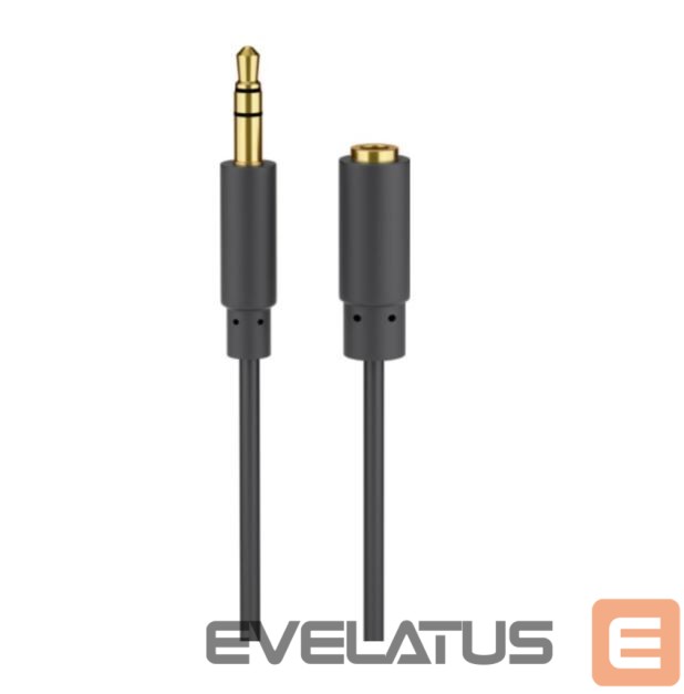 Cable Goobay Headphone and audio AUX extension cable; 3.5 mm; 3-pin; slim 97122