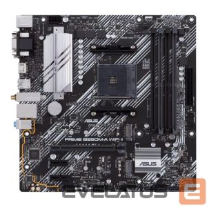 Motherboard for Intel processors Asus  PRIME B550M-A WIFI II Processor family AMD, Processor socket AM4, DDR4 DIMM, Memory slots 4, Supported hard disk drive interfaces 	SATA, M.2, Number of SATA connectors 4, Chipset AMD B550, microATX 