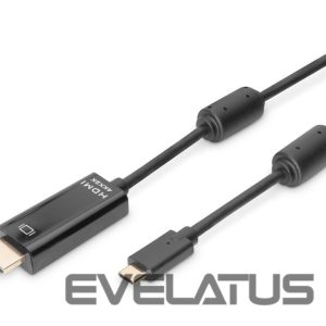 Cable Digitus  USB Type-C adapter cable, Type-C to HDMI A M/M, 2.0m, 4K/60Hz, 18GB, bl, gold 