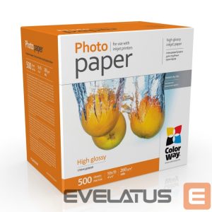 Office supplies ColorWay  Photo Paper 	PG2605004R Glossy, White, 10 x 15 cm, 260 g/m²