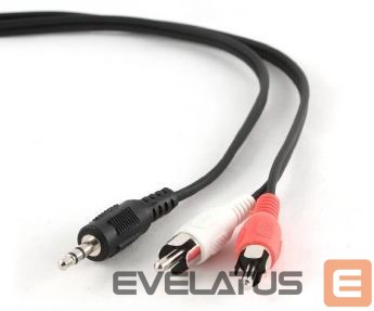 Cable Cablexpert 2.5m, 3.5mm/2xRCA, M/M 2.5 ", Black, Red, White