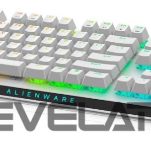 Computer keyboard Dell  Alienware Tri-Mode AW920K Wireless Gaming Keyboard, RGB LED light, US, Wireless, Lunar Light, Bluetooth, Numeric keypad, CHERRY MX Red 