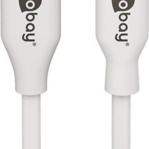 Cable Goobay  Lightning - USB-C  USB charging and sync cable, 2 m, white  USB-C  male Apple Lightning male (8-pin) 