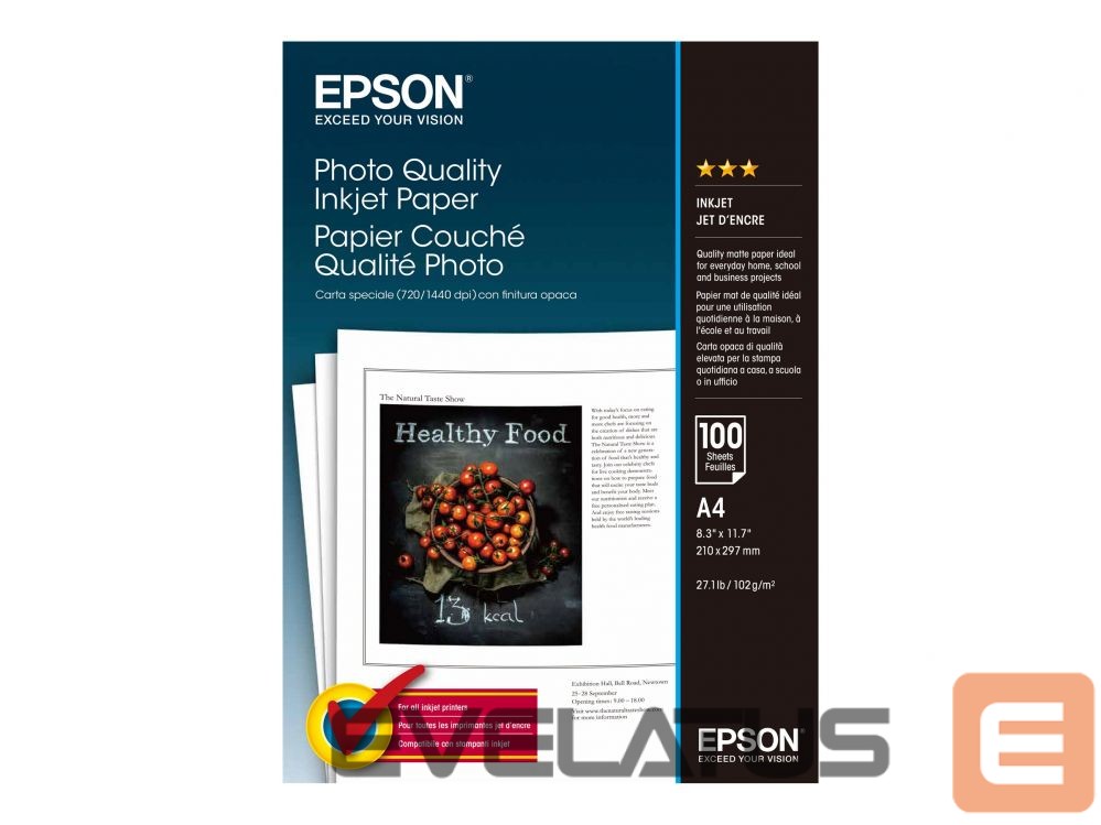 Office supplies EPSON Photo Quality Inkjet Paper - A4 - 100 sheets