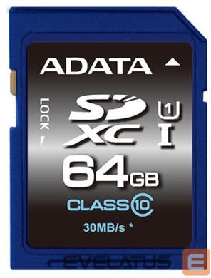 Memory cards ADATA Premier 64 GB SDHC Flash memory class 10 No