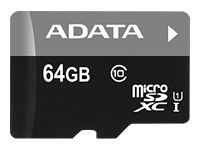 Memory cards ADATA  ADATA 64GB Micro SDXC V10 85MB/s + Ad. 