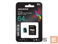 Memory cards ADATA  ADATA 64GB Micro SDXC UHS-I U3 V30S + Ad