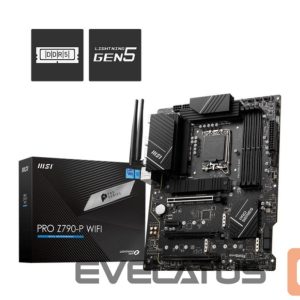 Motherboard for Intel processors MSI  Mainboard||Intel Z790|LGA1700|ATX|Memory DDR5|Memory slots 4|1xPCI-Express 1x|3xPCI-Express 16x|4xM.2|1xHDMI|1xDisplayPort|4xUSB 2.0|3xUSB 3.2|1xUSB-C|1xPS/2|6xAudio port|PROZ790-PWIFI 
