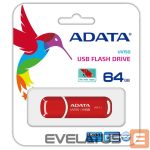 Flash drive ADATA  MEMORY DRIVE FLASH USB3.1 64GB/RED AUV150-64G-RRD 