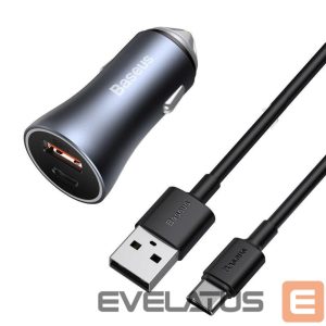 Adapter Baseus  MOBILE CHARGER CAR 40W/DARK GRAY TZCCJD-0G 