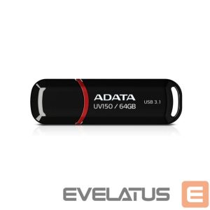Flash drive ADATA  MEMORY DRIVE FLASH USB3.1 64GB/BLACK AUV150-64G-RBK 