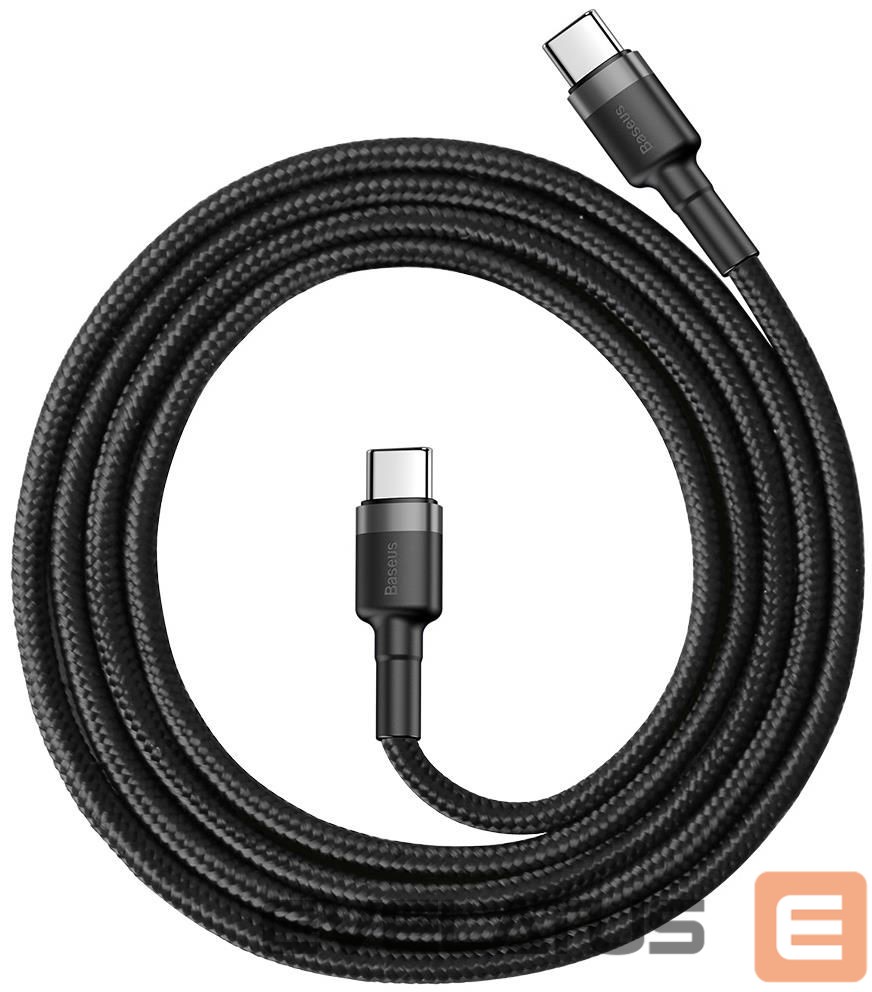 Cable Baseus CABLE USB-C TO USB-C 1M/GRAY/BLACK CATKLF-GG1