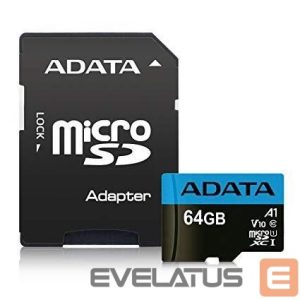 Other Computer Accessory ADATA  MEMORY MICRO SDXC 64GB CLASS10/W/A AUSDX64GUICL10A1-RA1 