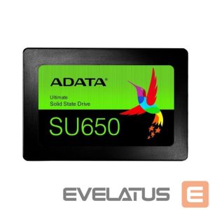 Hard drive SSD ADATA  SSD||SU650|512GB|SATA 3.0|Write speed 450 MBytes/sec|Read speed 520 MBytes/sec|2,5"|TBW 140 TB|MTBF 2000000 hours|ASU650SS-512GT-R 