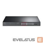 Commutator TP-Link  Switch||Desktop/pedestal|16x10Base-T / 100Base-TX|2x10/100/1000BASE-T/SFP combo|PoE+ ports 16|192 Watts|TL-SL1218MP 