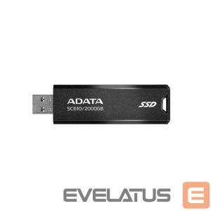 Hard drive SSD ADATA  External SSD||SC610|2TB|USB 3.2|Write speed 500 MBytes/sec|Read speed 550 MBytes/sec|SC610-2000G-CBK/RD 