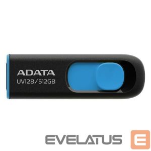 Flash drive ADATA  MEMORY DRIVE FLASH USB3 512GB/BLK/BLUE AUV128-512G-RBE 