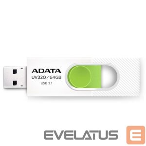 Flash drive ADATA  MEMORY DRIVE FLASH USB3.1 64GB/WHITE AUV320-64G-RWHGN 