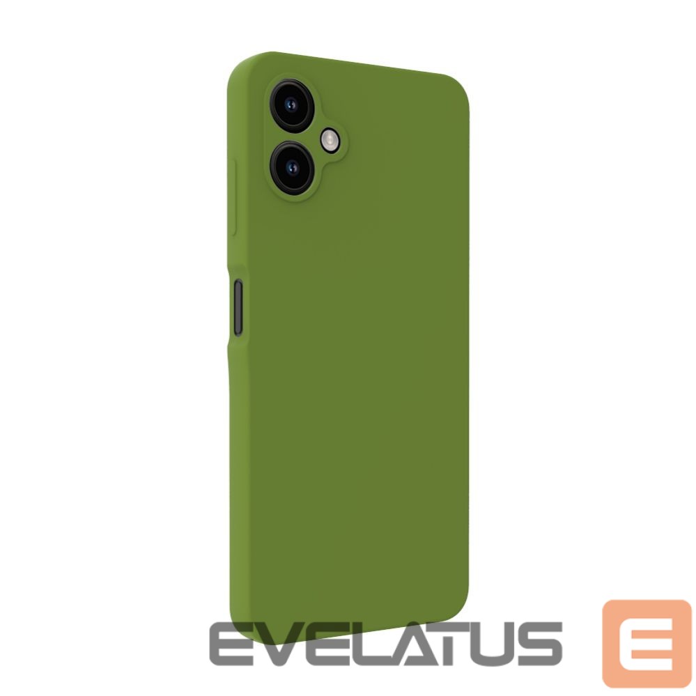 Back panel cover Evelatus Samsung Galaxy A06 5G Premium Magnetic Soft Touch Silicone Case Army Green