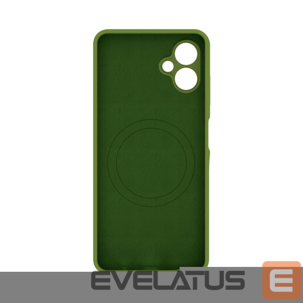 Back panel cover Evelatus Samsung Galaxy A06 5G Premium Magnetic Soft Touch Silicone Case Army Green