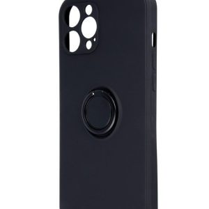 Back panel cover iLike Apple Finger Grip case for iPhone 16 6,1 Black