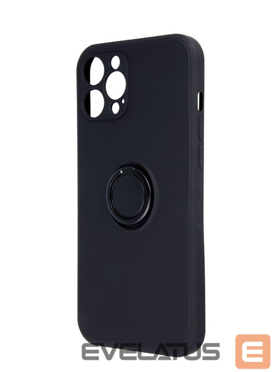 Back panel cover iLike Apple Finger Grip case for iPhone 16 6,1 Black