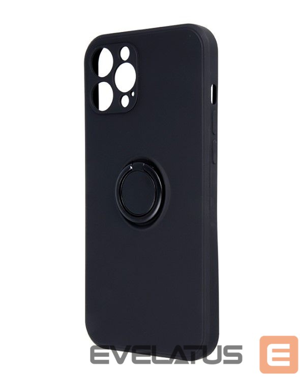 Back panel cover iLike Apple Finger Grip case for iPhone 16 Pro Max 6,9 Black