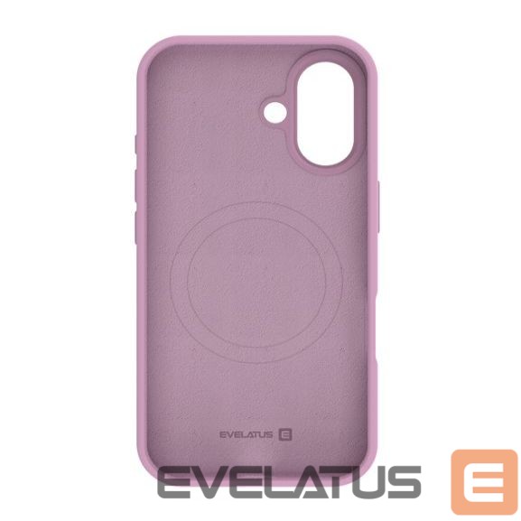 Back panel cover Evelatus Apple iPhone 16 Premium Magsafe Soft Touch Silicone Case Pink
