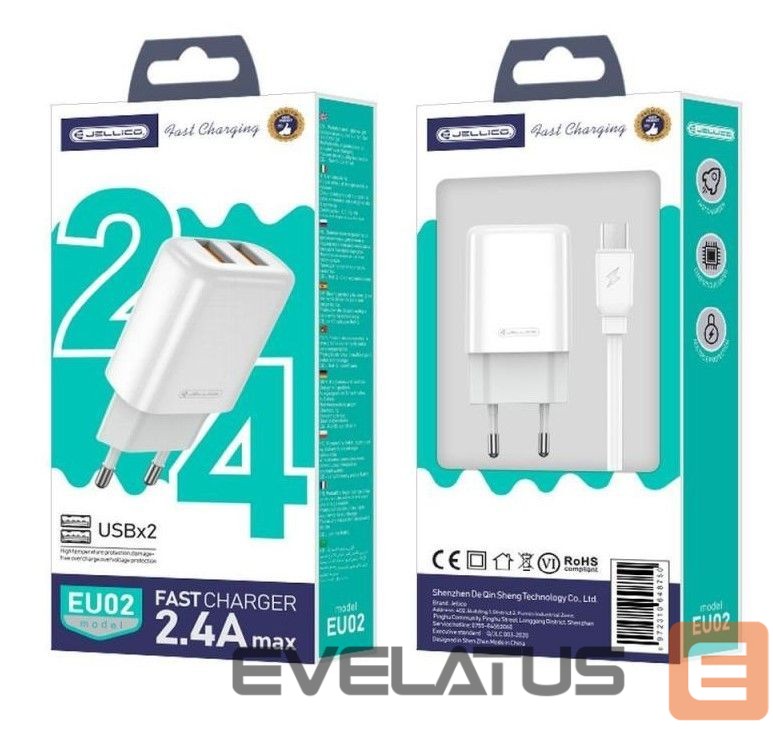 Cable Jellico B1 Durable-Soft Universal USB-C to USB-C Data & Fast PD 20W Charger Cable 1m White