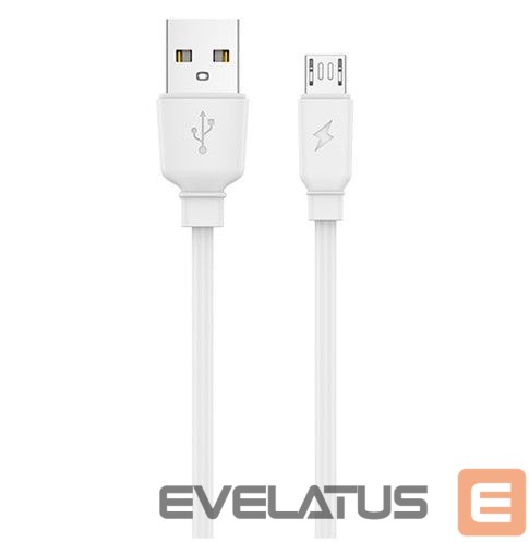 Cable Jellico B15 Durable-Soft Universal Micro USB to USB Data & Fast 3.1A Charger Cable 1m White