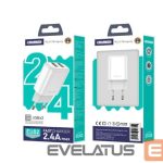 Adapter Jellico  EU02 12W 2x USB 2.4A Plug Fast Adaptive Charger Universal for all Mobile Devices White