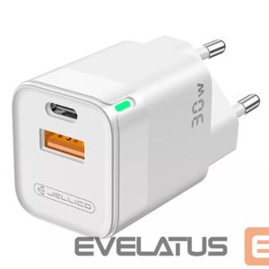 Adapter Jellico  C44 Mini PD 30W QC 3.0 Smart Adaptive Fast Charger with 1x USB-C (5-20V) / USB 3A White