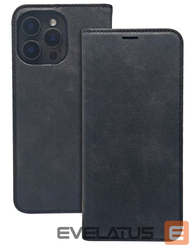 Book case iLike Samsung Galaxy A15 4G / A15 5G Smart Suede case Black