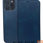 Book case iLike Samsung Galaxy A35 5G Smart Suede case Navy Blue