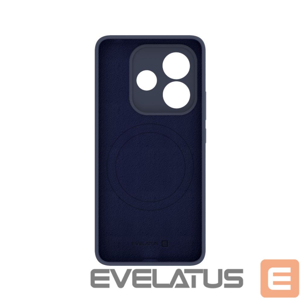 Back panel cover Evelatus Xiaomi Redmi Note 14 Premium Magnetic Soft Touch Silicone Case Dark Blue