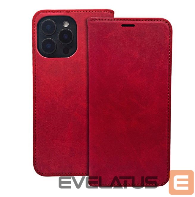 Book case iLike Samsung Galaxy A34 5G Smart Suede case Red