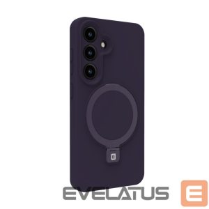Back panel cover Evelatus Samsung Galaxy S25 Premium Magnetic with Stand Soft Touch Silicone Case Purple